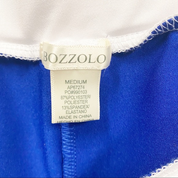 Blue & White Side Stripe Retro Athletic Shorts - Picture 8 of 8